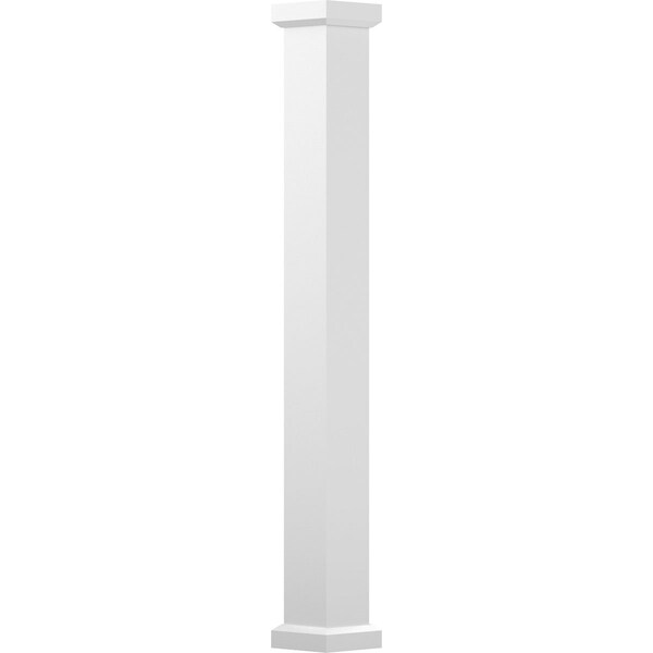 Ekena Millwork 6" x 9' Endura-Aluminum Empire Style Column, Square Shaft (Load-Bearing 12,000 lbs) Non-Tapered EA0609ENPSEEMEM - main